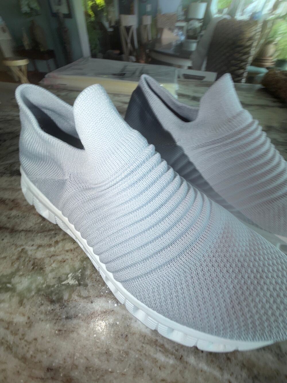 Ban Sport by J/Slides Knit Slip On Sneakers Gray Comfort Walking sz‎ 8